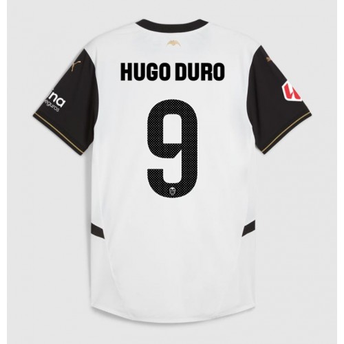 Fotballdrakt Herre Valencia Hugo Duro #9 Hjemmedrakt 2024-25 Kortermet